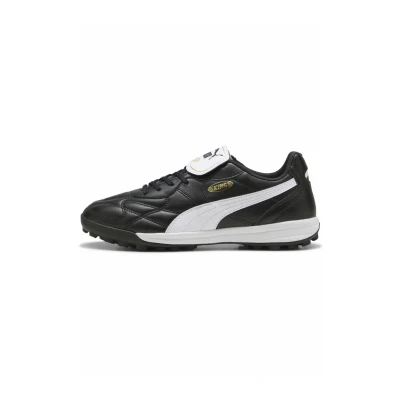 Image of Puma Unisex&#039;s King Top Tt Soccer Shoe, Black White Gold, 9.5 UK