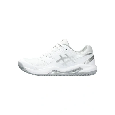 Image of Asics Geldedicate 8 Clay court tennis shoes, Women&#039;s, Size: 7, White pure silver Synthetics