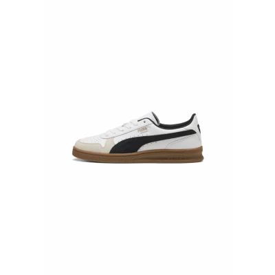 Image of Puma Indoor Trainers, Size: 4, White black gum Leather