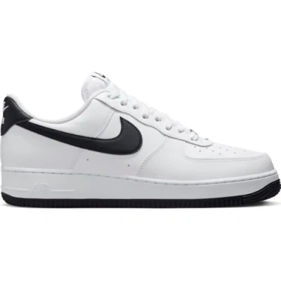 Image of Nike Sportswear AIR Force 1 07 Trainers, Men&#039;s, Size: 7.5, White/black leather and imitation