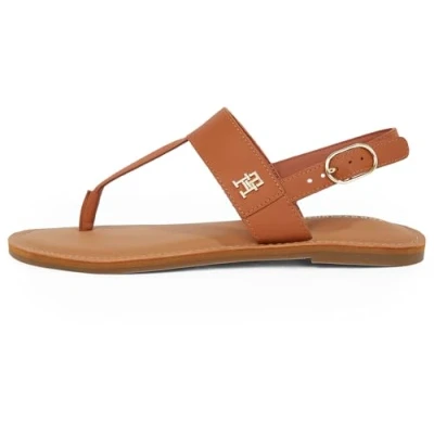 Image of Tommy Hilfiger Tbar sandals, Women&#039;s, Size: 4, Cinnamon bark Leather