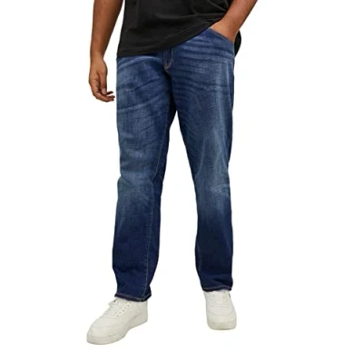 Image of Jack &amp; Jones Jjiglenn Jjfox Slim fit jeans, Men&#039;s, Size: 46x34, Blue denim