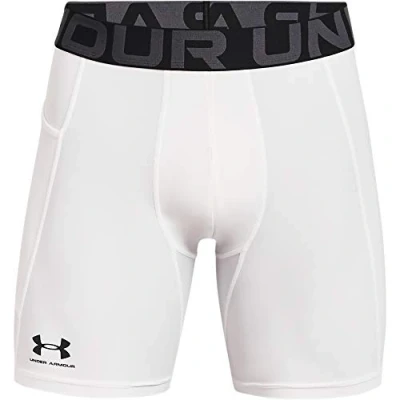 Image of Under Armour UA HG Shorts HEAT GEAR Leggings, Men&#039;s, Size: 3XL, White