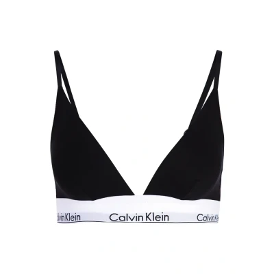 Image of Calvin Klein Underwear Unlined Exclusive Triangle bra, Women&#039;s, Size: Small, Black