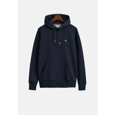 Image of GANT Shield Hoodie Hoodie, Men&#039;s, Size: Small, Evening blue