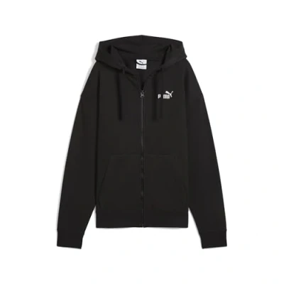 Image of Puma Small LOGO Comfort Fullzip Hoodie Zipup sweatshirt, Women&#039;s, Size: XXL, Black