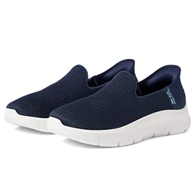 Image of Skechers GO WALK FLEX SLIP IN Trainers, Women&#039;s, Size: 2, Navy Textile