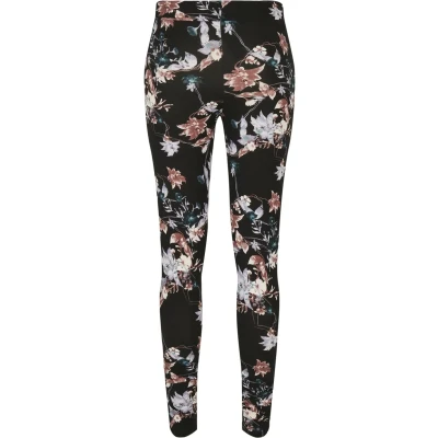 Image of Urban Classics SOFT AOP Leggings Trousers, Women&#039;s, Size: XS, Blacksoftflower