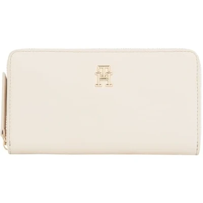 Image of Tommy Hilfiger Women’s Logo Tape Purse with Zip, Beige (Sugarcane), OS