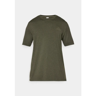 Image of adidas Performance Train Essentials Structure Sports Tshirt, Men&#039;s, Size: XS, Olive strata/grey six
