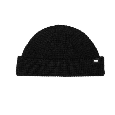 Image of Levi&#039;s Roller CROP Beanie Unisex Beanie, Size: One Size, Regular black