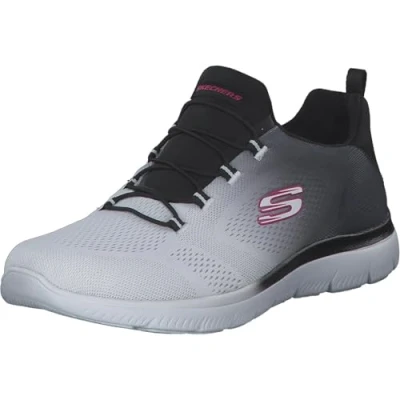 Image of Skechers Sport Summits Trainers, Women&#039;s, Size: 4.5, Black/white Textile