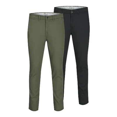 Image of Jack &amp; Jones 2 PACK Chinos, Men&#039;s, Size: 30x32, Black/dusty olive