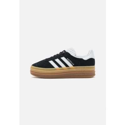 Image of adidas Originals Gazelle BOLD Trainers, Women&#039;s, Size: 3, Core black/cloud white Suede