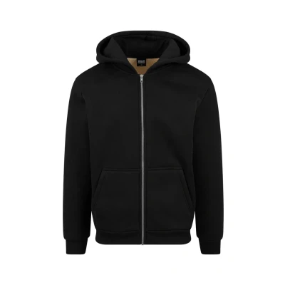 Image of Urban Classics Bonded ZIP Zipup sweatshirt, Men&#039;s, Size: 5XL, Black