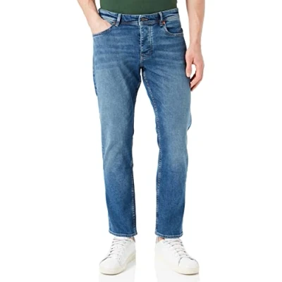 Image of BOSS Taber Straight leg jeans, Men&#039;s, Size: 30x32, Blue