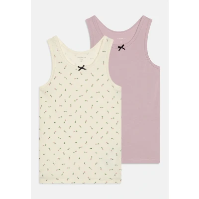 Image of Name it Nmftank Floral 2 PACK Undershirt for kids, Size: 1 1.5y, Buttercream