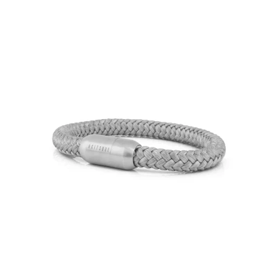 Image of Akitsune Portus Nautical Rope Bracelet Magnetic Capsule Closure Link Bangle Trinket Women Anchor Men Maritim Black, 21 centimeters, Silver