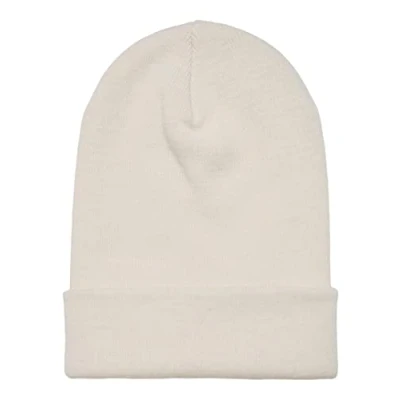 Image of Flexfit Yupoong Heavyweight LONG Beanie, Size: One Size, Whitesand
