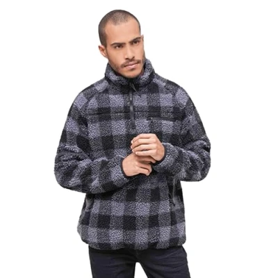 Image of Brandit Fleece jumper, Men&#039;s, Size: 5XL, Black/grey