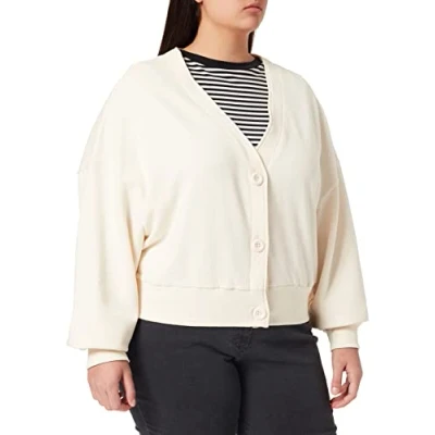 Image of Urban Classics Cardigan, Women&#039;s, Size: 4XL, Whitesand