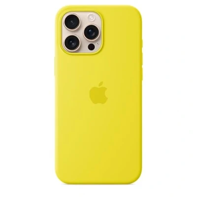 Image of Apple Silicone Back Cover Yellow MagSafe iPhone 16 Pro Max