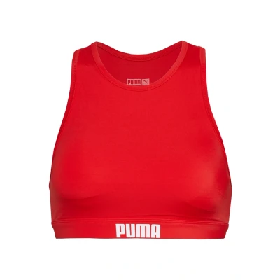 Image of Puma Racerback SWIM TOP Bikini top, Women&#039;s, Size: Small, Red