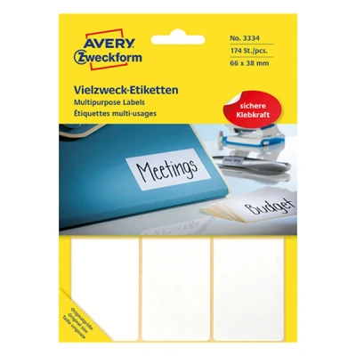 Image of Avery Zweckform 3334 Multi Purpose Labels 29 Sheets 174 66 x 38 mm White