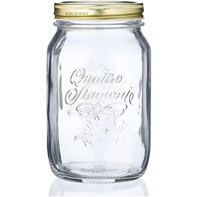 Image of Bormioli Rocco Weckpots Quattro Stagioni ø 11 cm / 1 liter 6 pieces