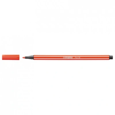 Image of Stabilo Set of 6 Felt Tip Pens Drawing Pen 68 Paste Medium 1 mm Light Red