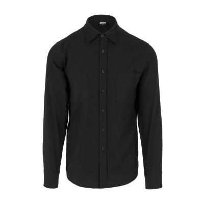 Image of Urban Classics Checked Shirt, Men&#039;s, Size: Small, Blk/blk