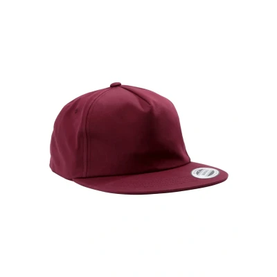 Image of Flexfit Unstructured 5PANEL Snapback Cap, Size: One Size, Maroon