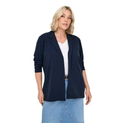 Image of ONLY CARMAKOMA Damen Blazer Große Übergröße Business Cardigan Strickjacke Plus Size Basic CARSANIA, Black, 20 22