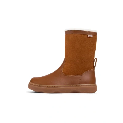 Image of Camper Winter boots for kids, Size: 7.5K, Medium brown Leather