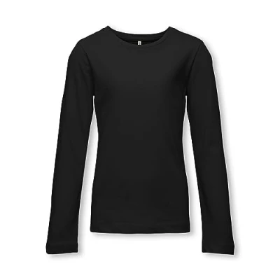 Image of ONLY Girls Kognew Long sleeved top for kids, Size: 7 8y, Schwarz