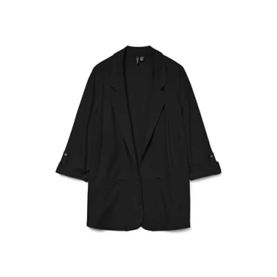 Image of Vero Moda Curve Vmcjesmilo 3/4 Blazer, Women&#039;s, Size: 22, Black