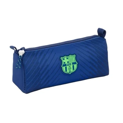 Image of Safta F.C. BARCELONA NAVY BLUE Pencil Case with Zip and Compartment, Children&#039;s Case, Ideal for School Age Children, Comfortable Versatile, Quality Resistance, 21 x 7 8 cm, navy,