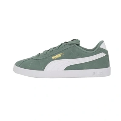 Image of Puma CLUB II JR Unisex Trainers for kids, Size: 3, Green moon/white Suede