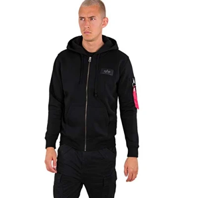 Image of Alpha Industries Back Print Zip Hoody black 3XL