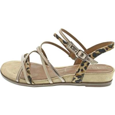 Image of Tamaris Sandals, Women&#039;s, Size: 4, Tan comb Synthetics/textile