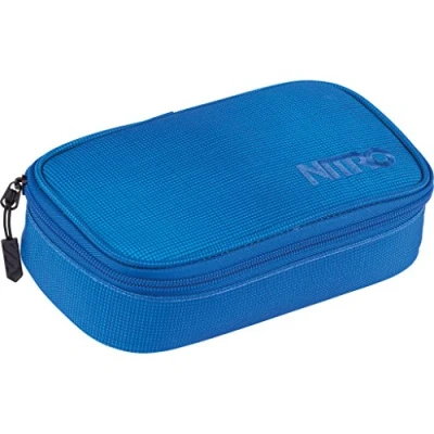 Image of Nitro Pencil Case XL inkl. Geo Dreieick &amp; Stundenplan, Federmäppchen, Schlampermäppchen, Faulenzer Box, Federmappe, Stifte Etui, Blur Brill. Blue
