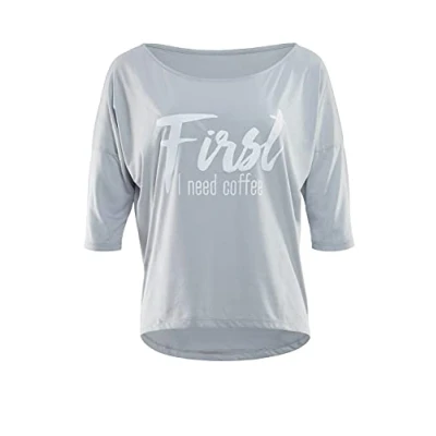 Image of Winshape 3/4 Ultra Light MCS001 Long sleeved top, Women&#039;s, Size: Small, Cool grey/glitter/white