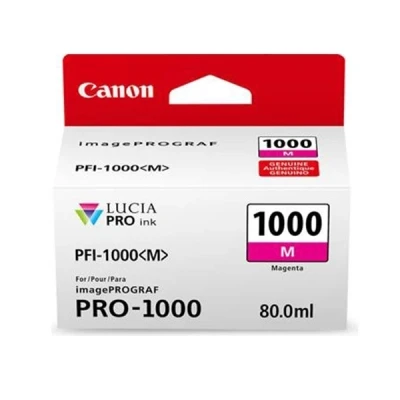 Image of Canon PFI 1000M magenta ink cartridge (original Canon)