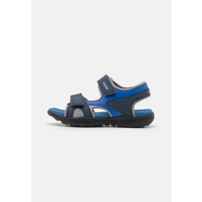 Image of Geox J Vaniett BOY Walking sandals for kids, Size: 2.5, Navy/royal Synthetics/textile