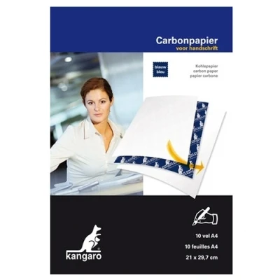 Image of Kangaro Carbon Paper A4 (21 x 29 cm) Blue 10 Sheets