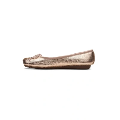 Image of Clarks Women&#039;s Freckle Ice Ballet Flats, Copper Metallic, 5.5 UK