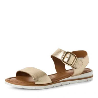 Image of Tamaris Damen Sandalette Leder TOUCH IT; GOLD, EU 37