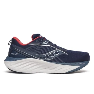 Image of Saucony Triumph 22 Road running shoes, Men&#039;s, Size: 9, Navy/dusk Textile/synthetics