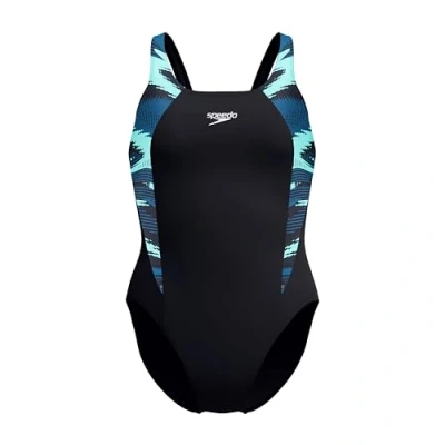 Image of Speedo Womens Hyperboom Splice Muscleback Swimsuit, Women&#039;s, Size: 28, Dark teal