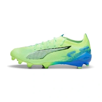 Image of Puma Ultra 5 Ultimate FG Moulded stud football boots, Men&#039;s, Size: 9, Fizzy apple/white/bluemazing Textile/synthetics
